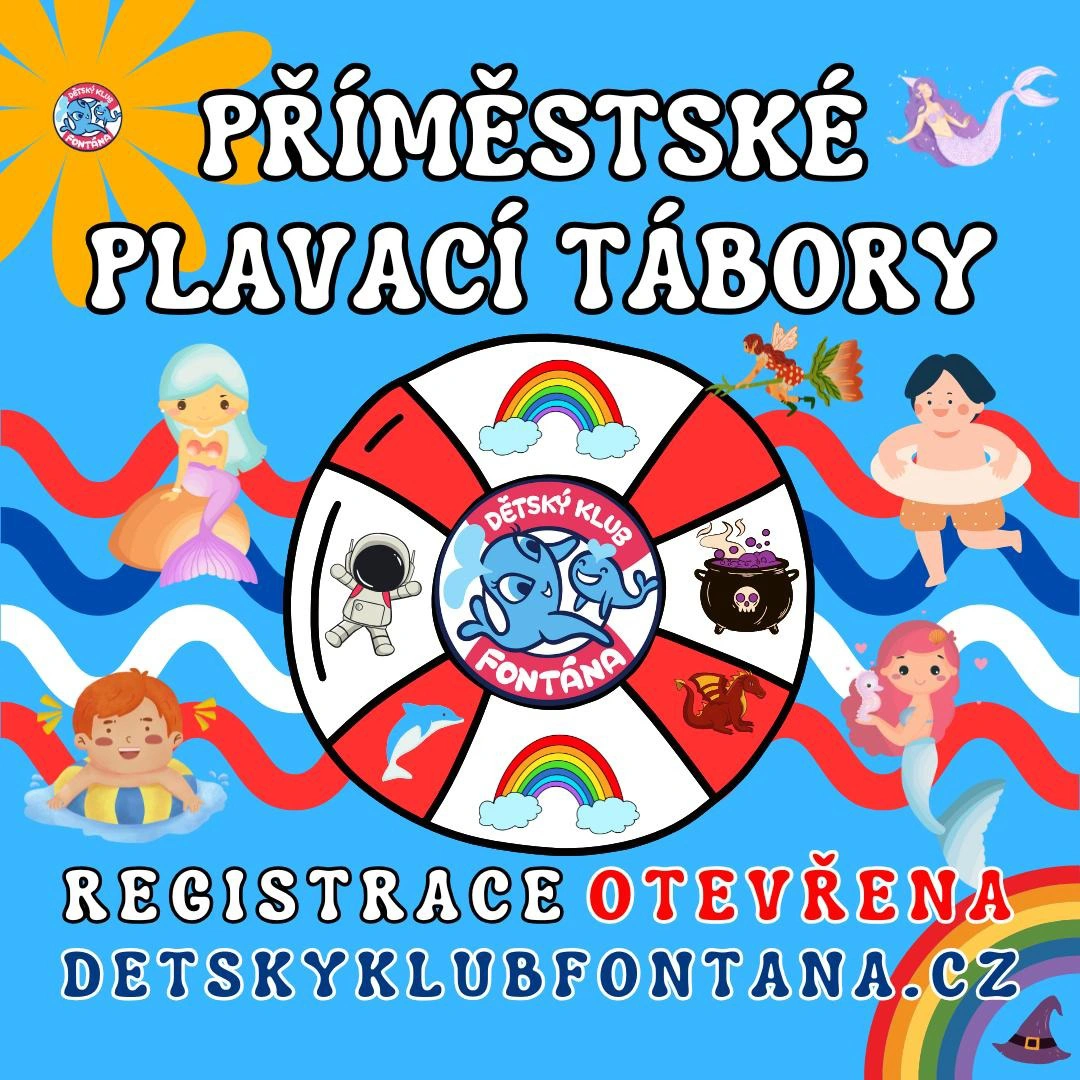 Letní příměstské plavací tábory – registrace otevřena – Dětský klub Fontána