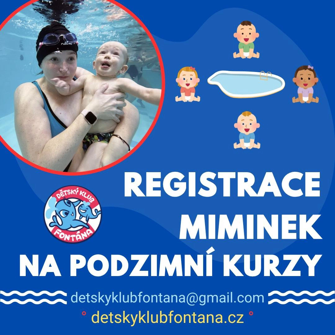 Registrace na podzimní plavecké kurzy 2025 otevřena – Dětský klub Fontána