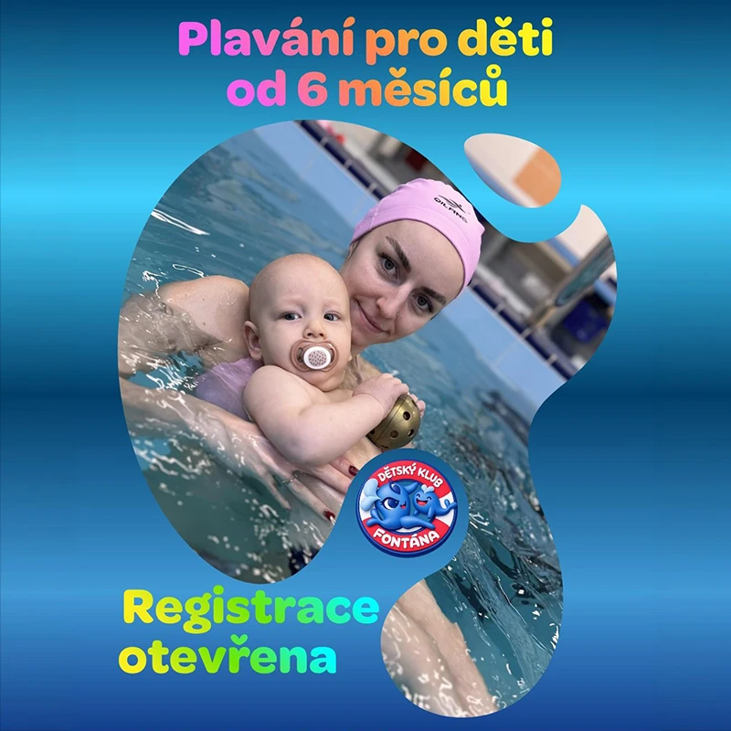 Dětský klub fontána – Plavání miminek – Registrace otevřena_2026